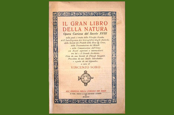 Vincenzo Soro: Il Gran Libro della Natura - edizione del 1921 conservata presso la University of California